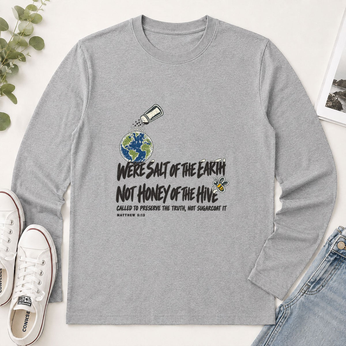 We're Salt Of The Earth Not Honey Of The Hive, Gift For Youth Pastor | 2D Unisex Long Sleeve
