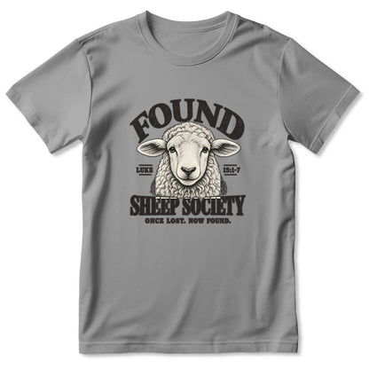 Found Sheep Society Once Lost Now Found, Gift For New Believer | 2D Unisex T-shirt