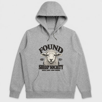 Found Sheep Society Once Lost Now Found, Gift For New Believer | 2D Unisex Hoodie