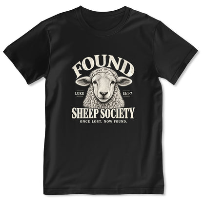 Found Sheep Society Once Lost Now Found, Gift For New Believer | 2D Unisex T-shirt