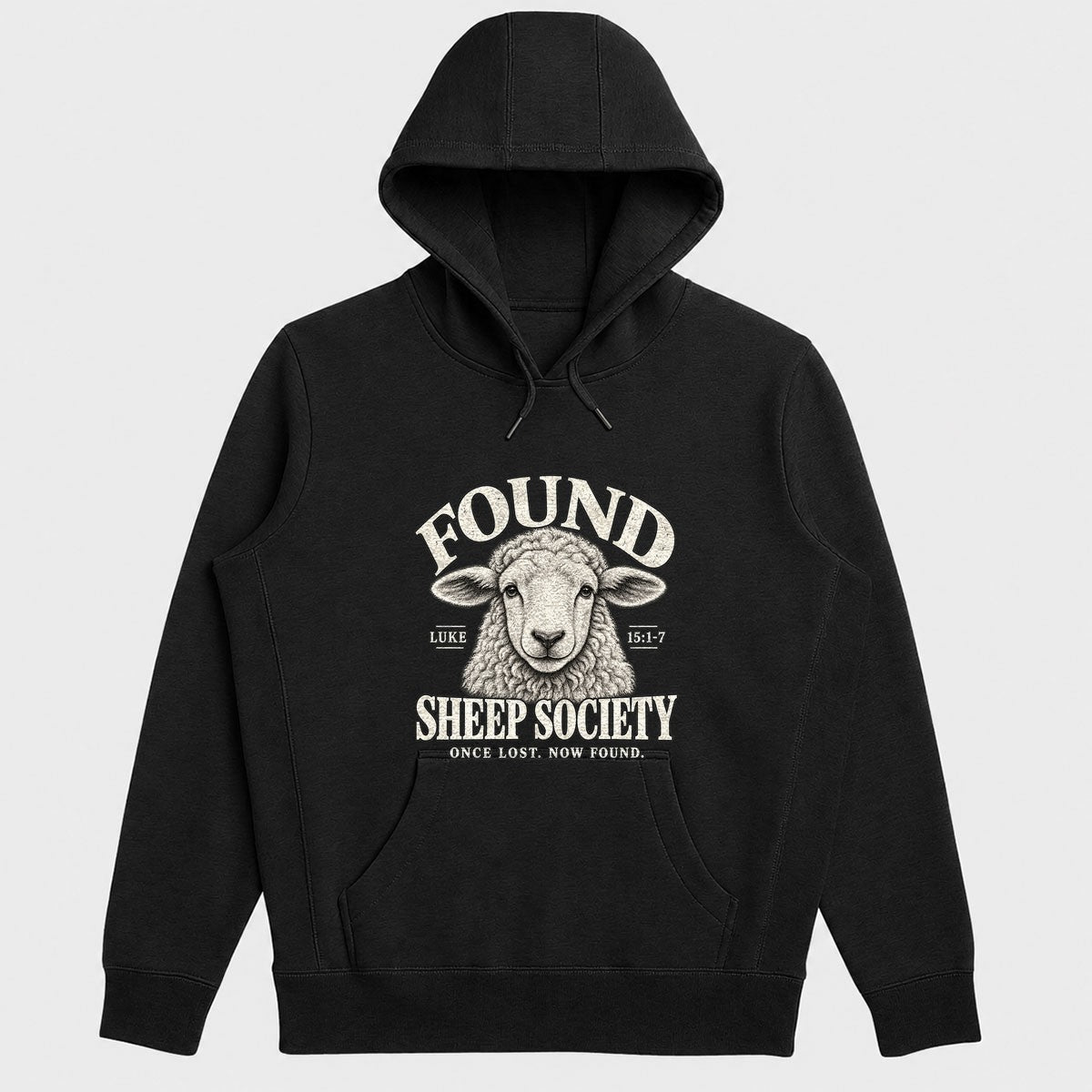 Found Sheep Society Once Lost Now Found, Gift For New Believer | 2D Unisex Hoodie