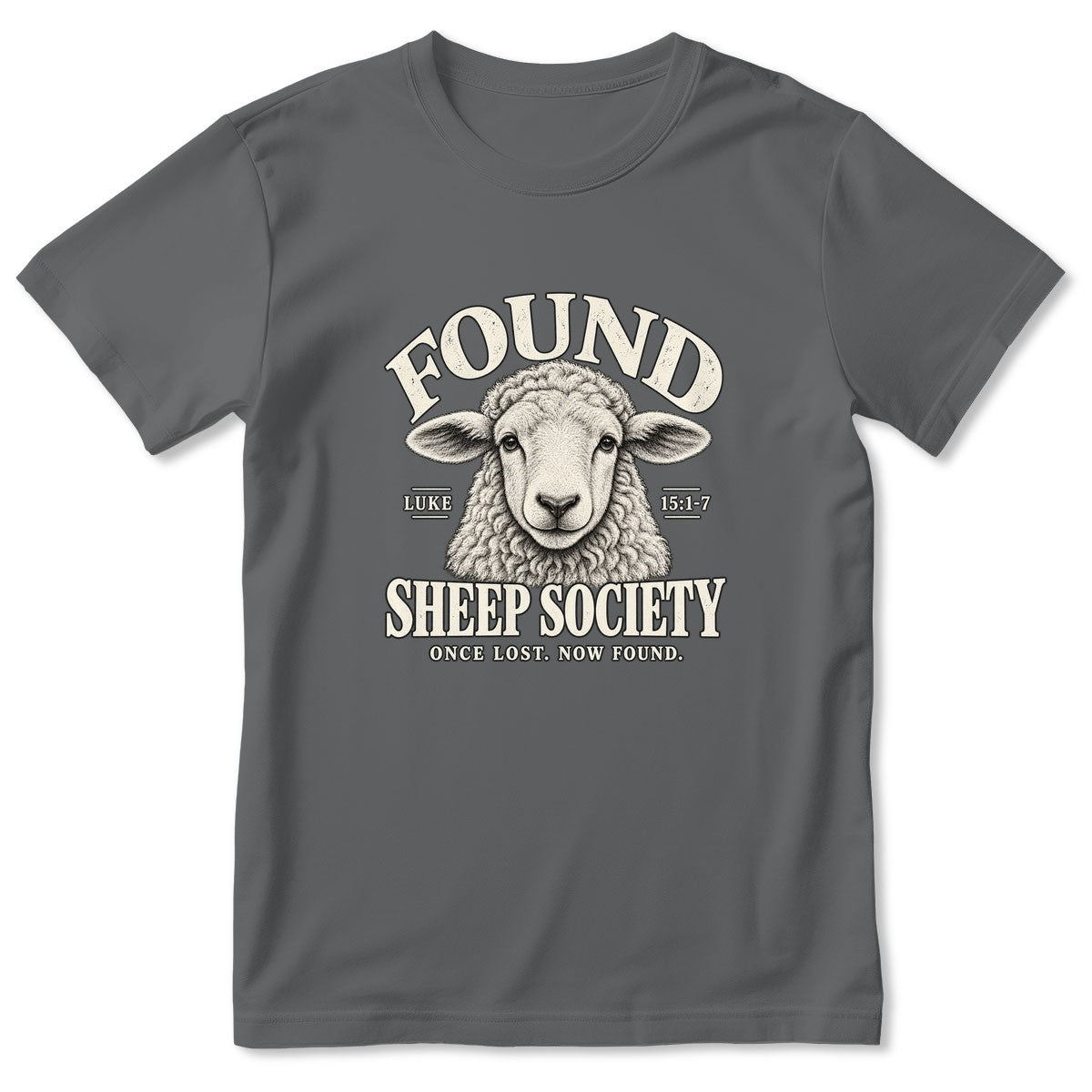 Found Sheep Society Once Lost Now Found, Gift For New Believer | 2D Unisex T-shirt