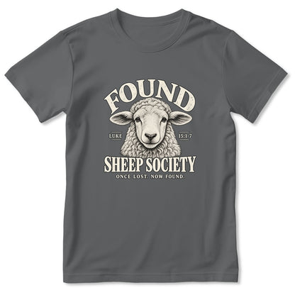 Found Sheep Society Once Lost Now Found, Gift For New Believer | 2D Unisex T-shirt