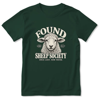 Found Sheep Society Once Lost Now Found, Gift For New Believer | 2D Unisex T-shirt