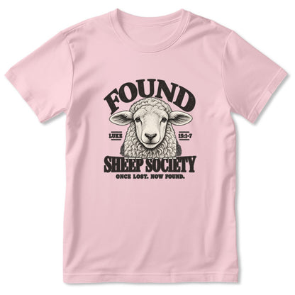 Found Sheep Society Once Lost Now Found, Gift For New Believer | 2D Unisex T-shirt