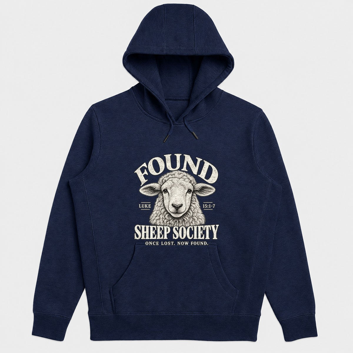 Found Sheep Society Once Lost Now Found, Gift For New Believer | 2D Unisex Hoodie
