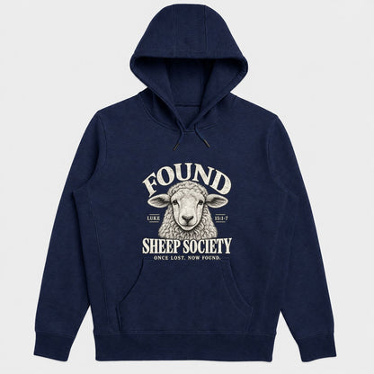 Found Sheep Society Once Lost Now Found, Gift For New Believer | 2D Unisex Hoodie