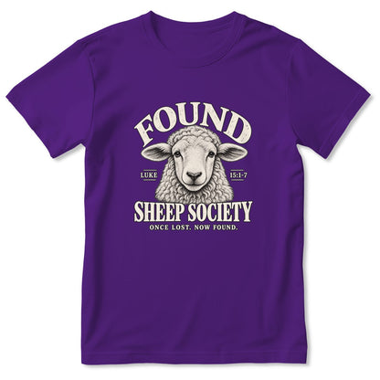 Found Sheep Society Once Lost Now Found, Gift For New Believer | 2D Unisex T-shirt