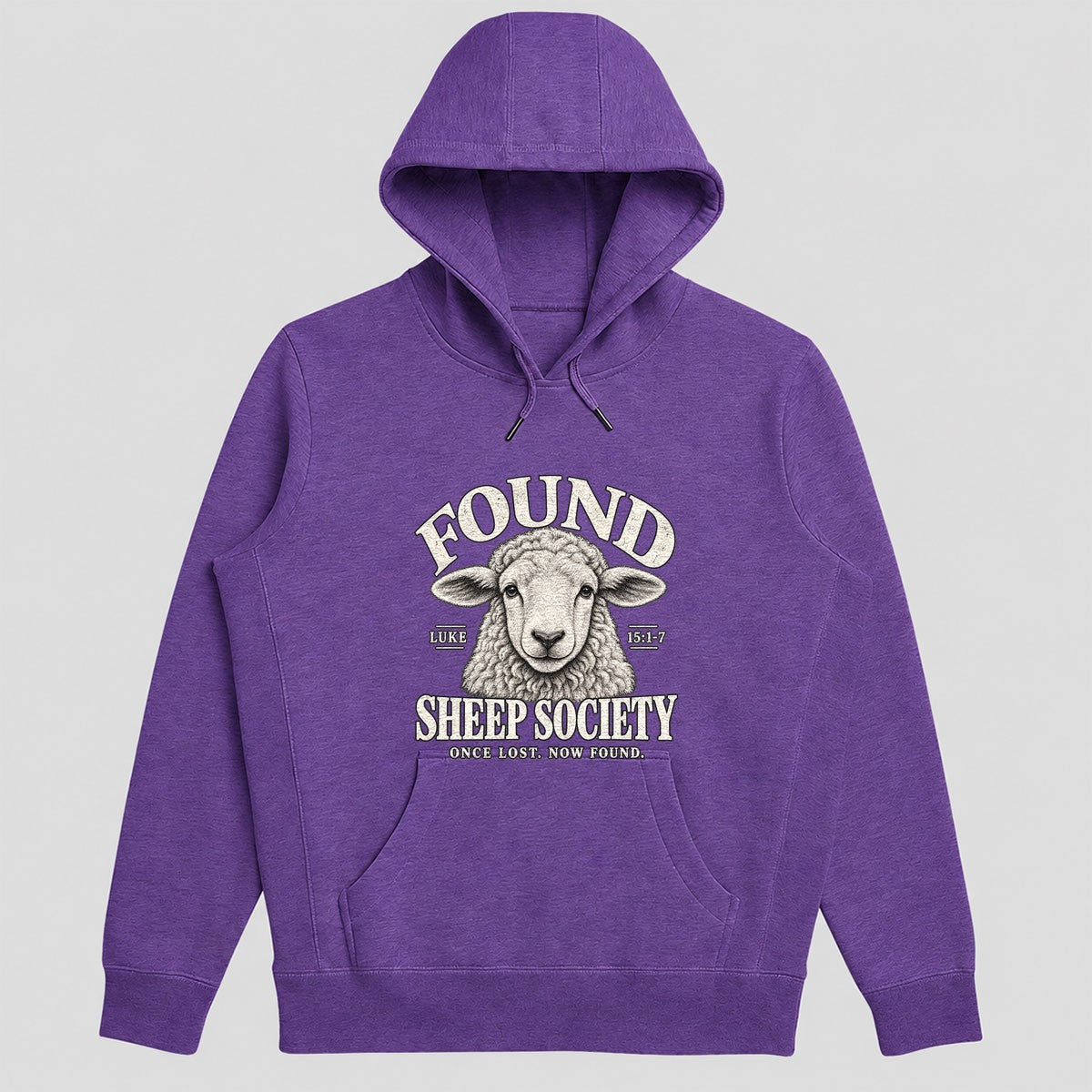 Found Sheep Society Once Lost Now Found, Gift For New Believer | 2D Unisex Hoodie