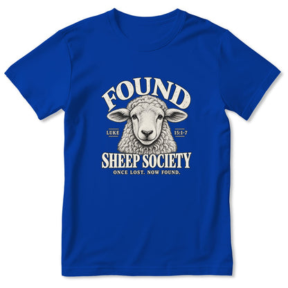 Found Sheep Society Once Lost Now Found, Gift For New Believer | 2D Unisex T-shirt