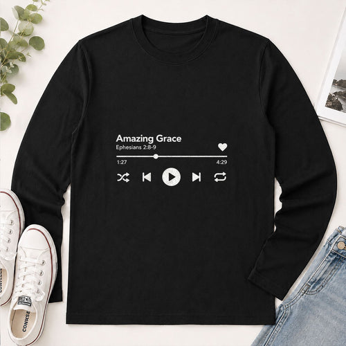 Amazing Grace, Gift For Worship Leader | 2D Unisex Long Sleeve