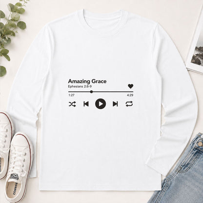 Amazing Grace, Gift For Worship Leader | 2D Unisex Long Sleeve