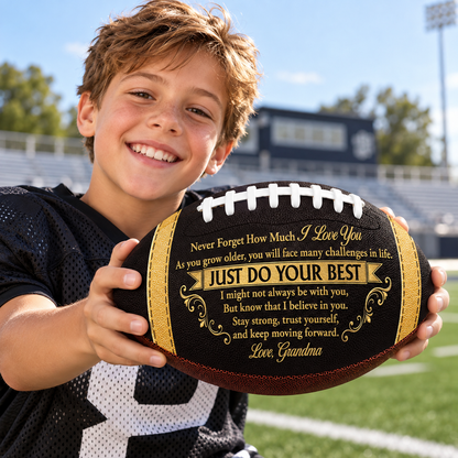 To My Grandson, Gift For Grandson | Personalized Football
