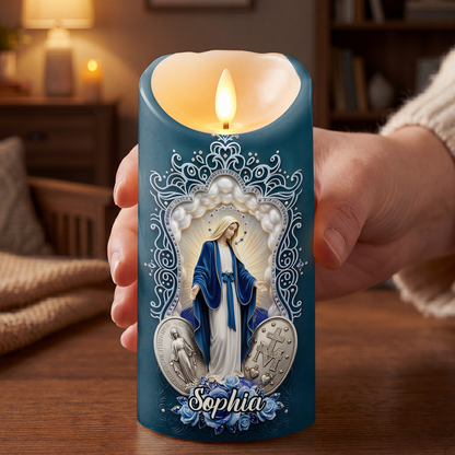 A Prayer For My Family - Personalized Flameless LED Candle