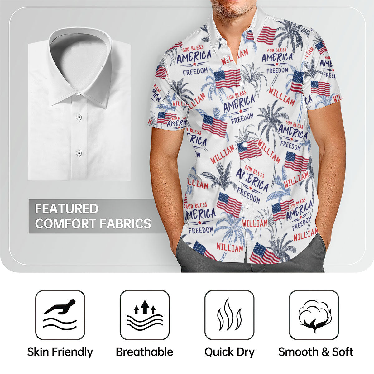 Freedom, Gift of Liberty | Personalized Hawaiian Shirt