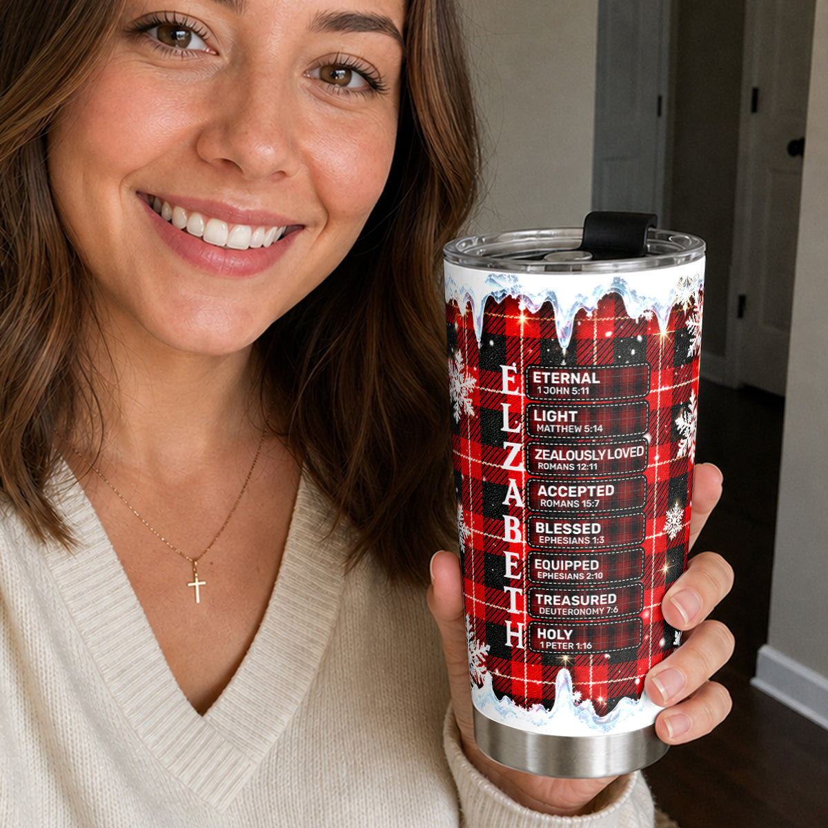 God Says I Am, Gift For Women | Personalized Stainless Steel Tumbler