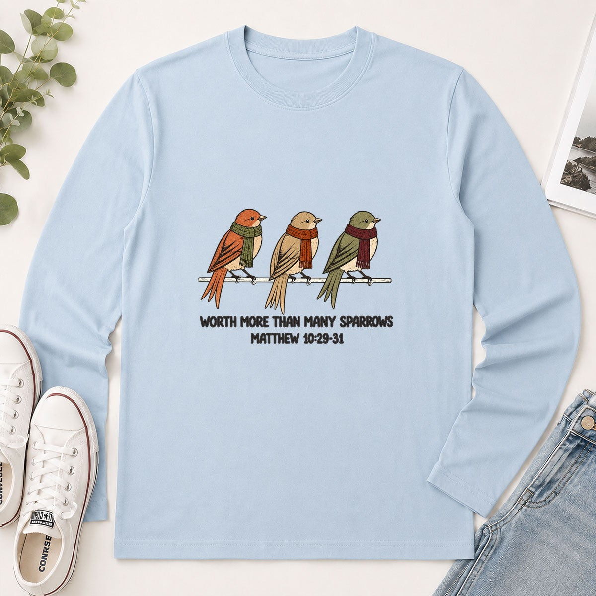 Worth More Than Many Sparrows, Gift For Grandma | 2D Unisex Long Sleeve