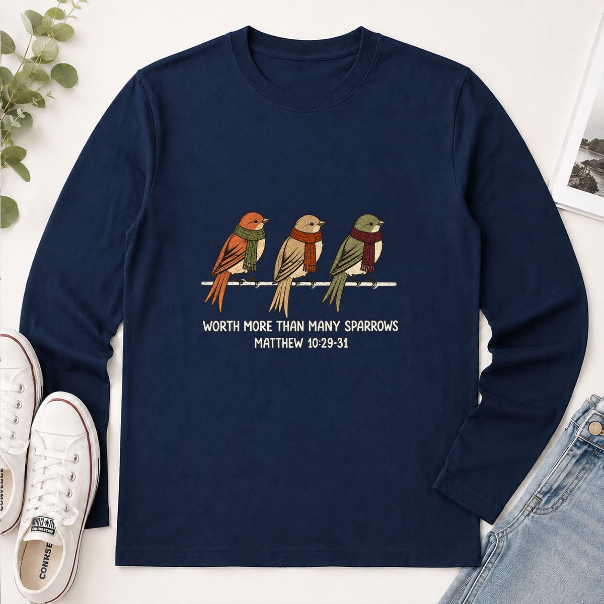 Worth More Than Many Sparrows, Gift For Grandma | 2D Unisex Long Sleeve