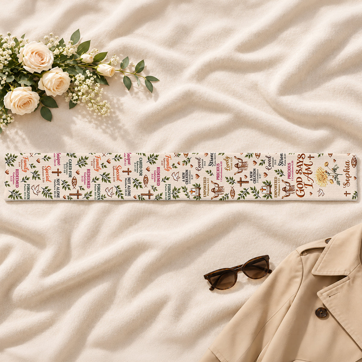 God Says I Am, Gift For Women | Personalized Scarf