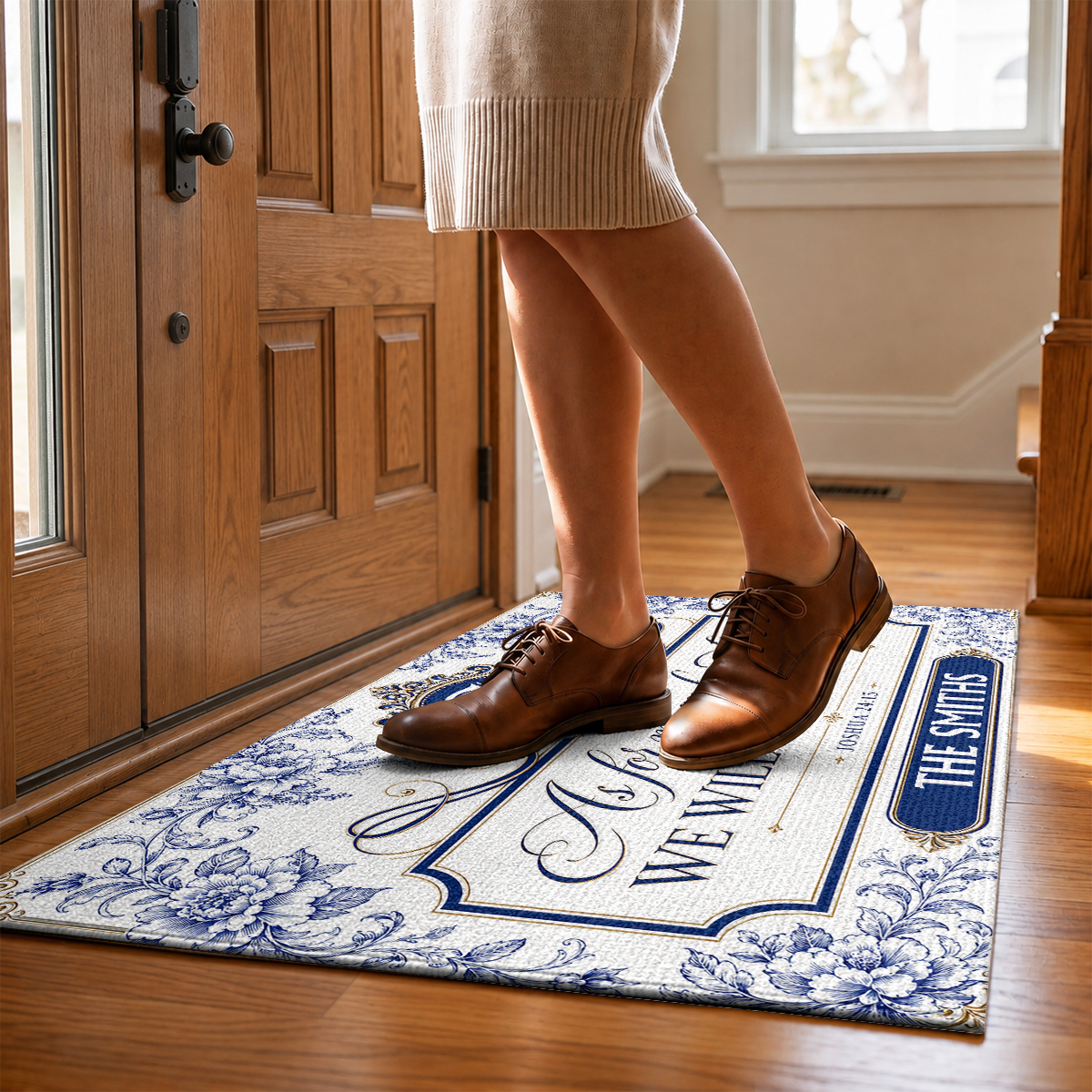 As For Me And My House We Will Serve The Lord, Gift For Family | Personalized Doormat