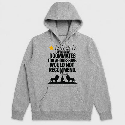 1 Star Review Roommates Too Aggressive Would Not Recommend Daniel, Gift For Bible Humor Lovers - 2D Unisex Hoodie