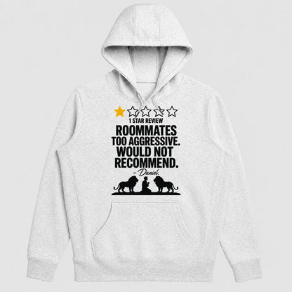 1 Star Review Roommates Too Aggressive Would Not Recommend Daniel, Gift For Bible Humor Lovers - 2D Unisex Hoodie