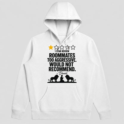 1 Star Review Roommates Too Aggressive Would Not Recommend Daniel, Gift For Bible Humor Lovers - 2D Unisex Hoodie