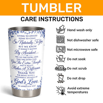 To Our Pastor's Wife, Gift For Pastor's Wife | Personalized Stainless Steel Tumbler