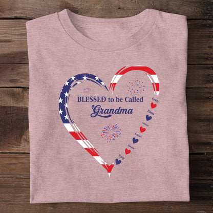 Blessed To Be Called Grandma, Christian Gift For Grandma | Personalized 2D Unisex T-shirt