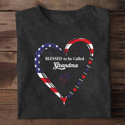 Blessed To Be Called Grandma, Christian Gift For Grandma | Personalized 2D Unisex T-shirt