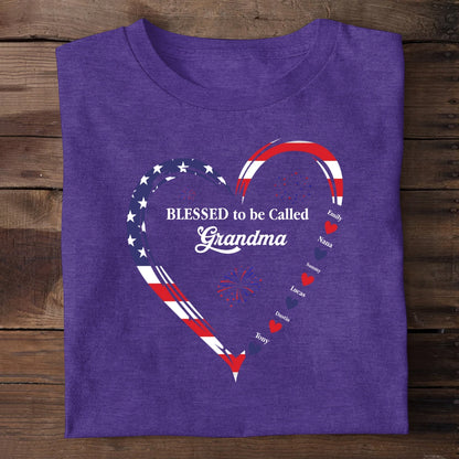 Blessed To Be Called Grandma, Christian Gift For Grandma | Personalized 2D Unisex T-shirt