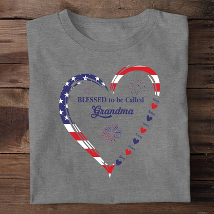 Blessed To Be Called Grandma, Christian Gift For Grandma | Personalized 2D Unisex T-shirt