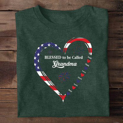 Blessed To Be Called Grandma, Christian Gift For Grandma | Personalized 2D Unisex T-shirt