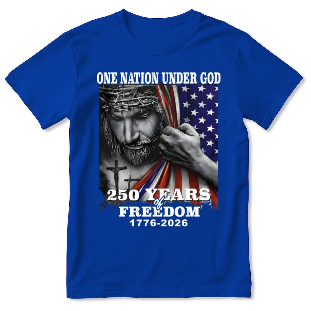 One Nation Under God, Patriotic Christian | 2D Unisex T-shirt