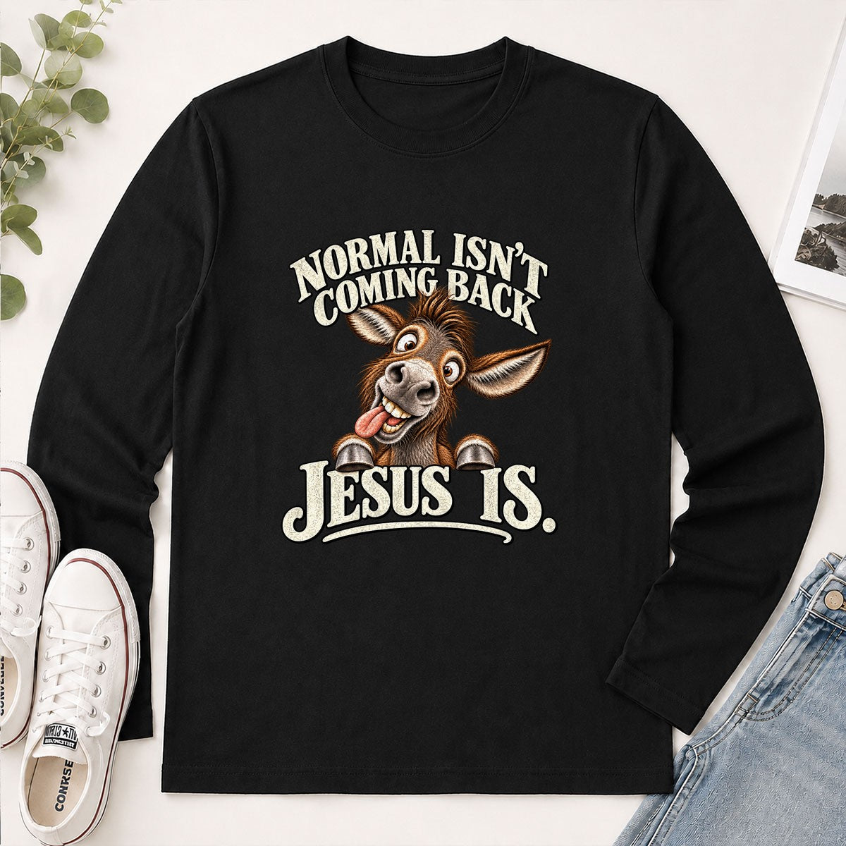 Normal Isn't Coming Back Jesus Is, Gift For Christian Farmer | 2D Unisex Long Sleeve