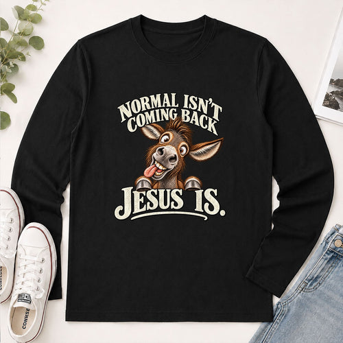 Normal Isn't Coming Back Jesus Is, Gift For Christian Farmer | 2D Unisex Long Sleeve