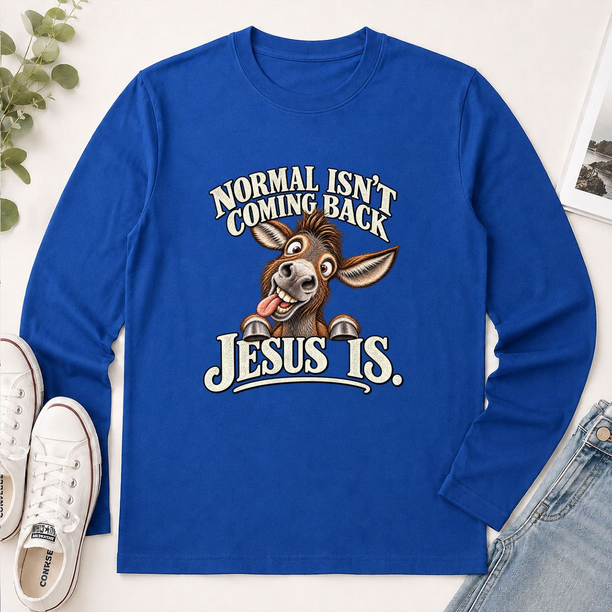 Normal Isn't Coming Back Jesus Is, Gift For Christian Farmer | 2D Unisex Long Sleeve