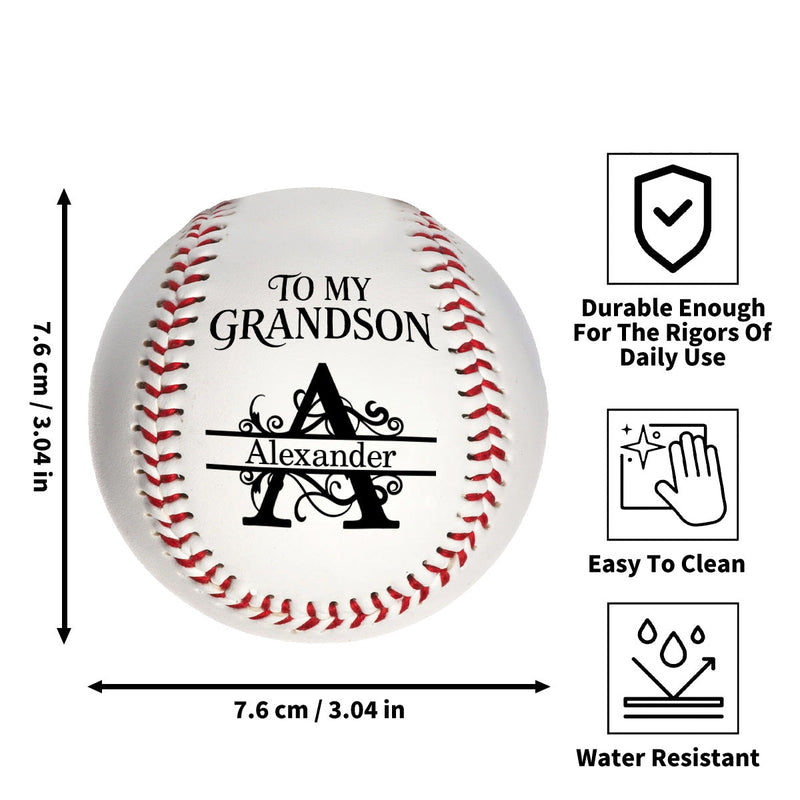 To My Grandson Never Forget How Much I Love You, Gift For Grandson | Personalized Baseball