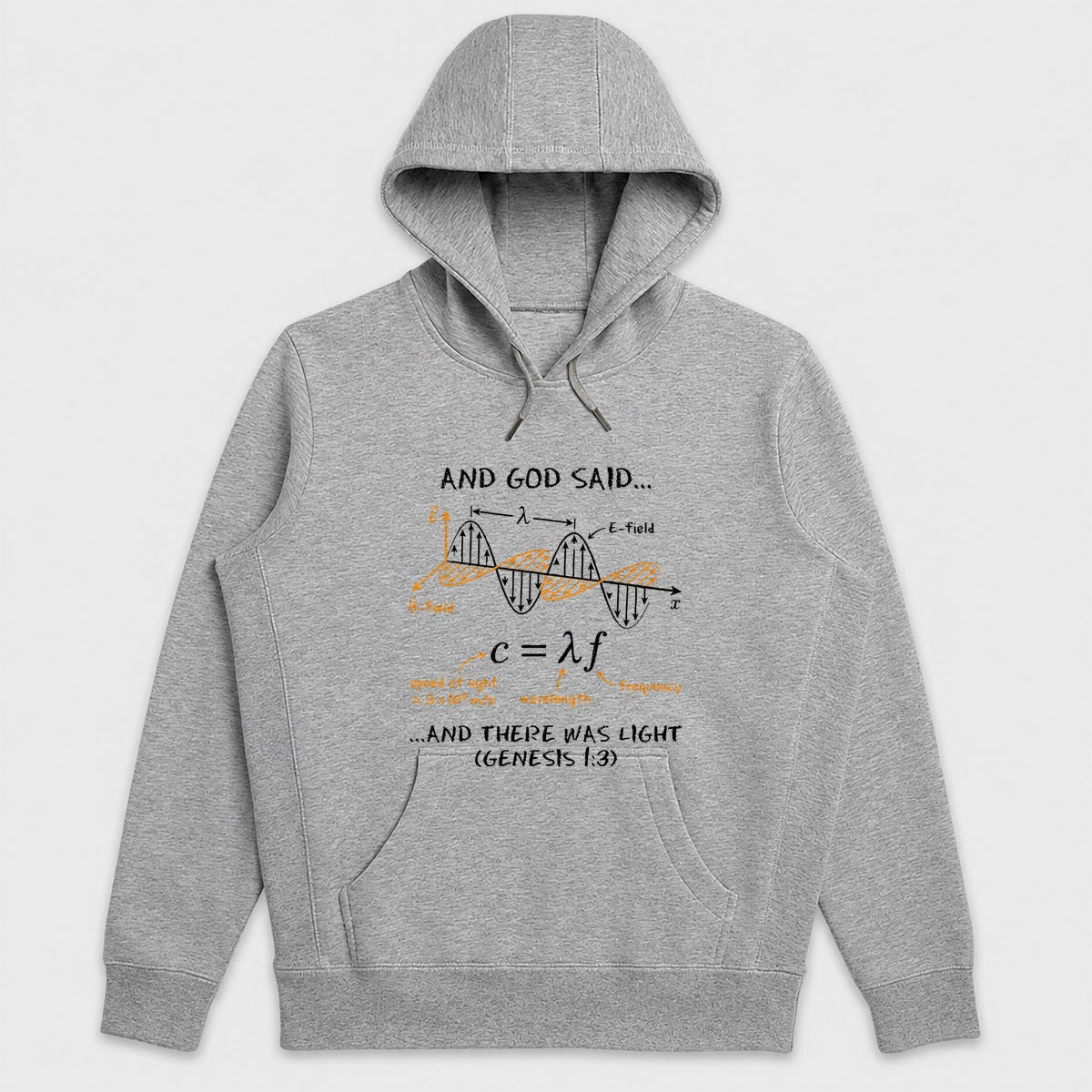And God Said And There Was Light, Gift For Physics Teacher | 2D Unisex Hoodie