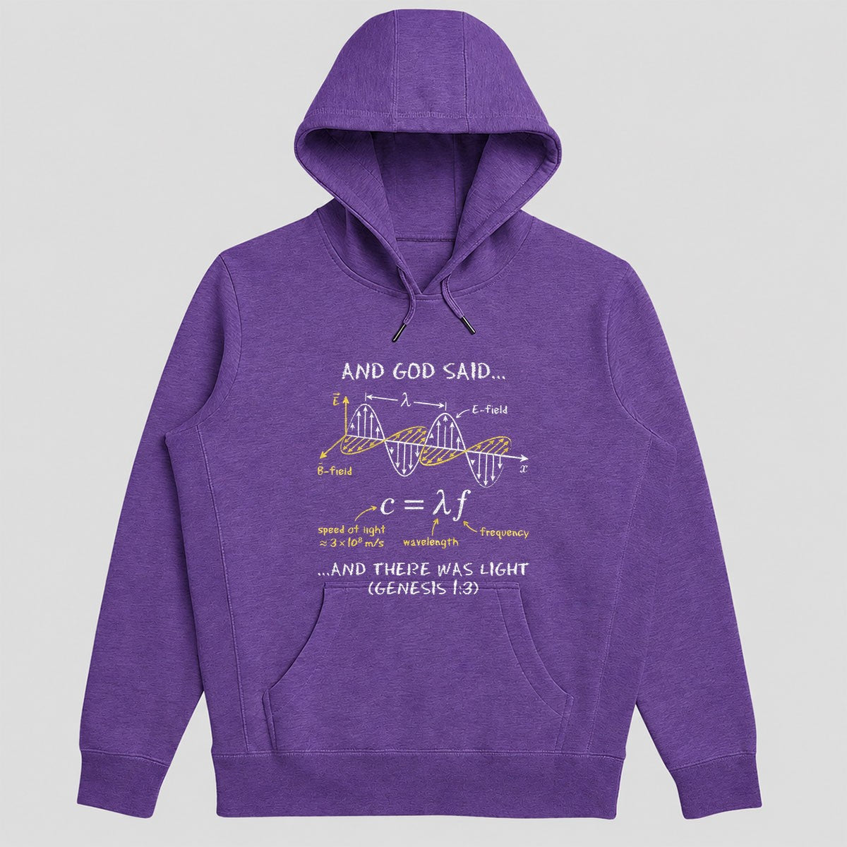 And God Said And There Was Light, Gift For Physics Teacher | 2D Unisex Hoodie