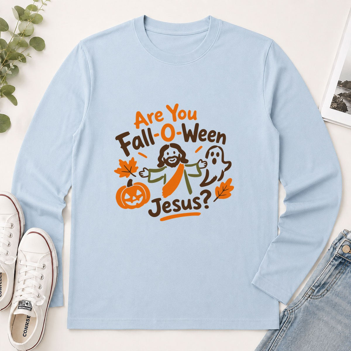 Are You Fall-O-Ween Jesus, Gift For Fall Lover | 2D Unisex Long Sleeve