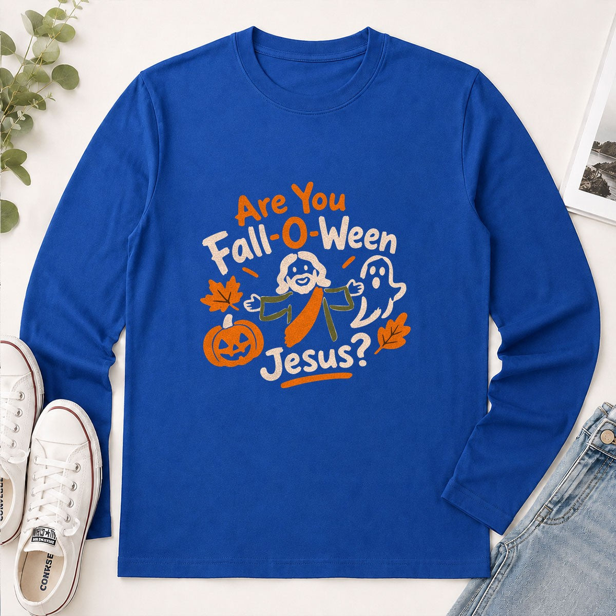 Are You Fall-O-Ween Jesus, Gift For Fall Lover | 2D Unisex Long Sleeve