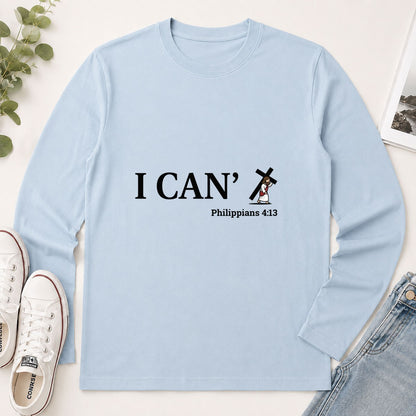 Through Christ I Can, Gift For Christian Athlete | 2D Unisex Long Sleeve