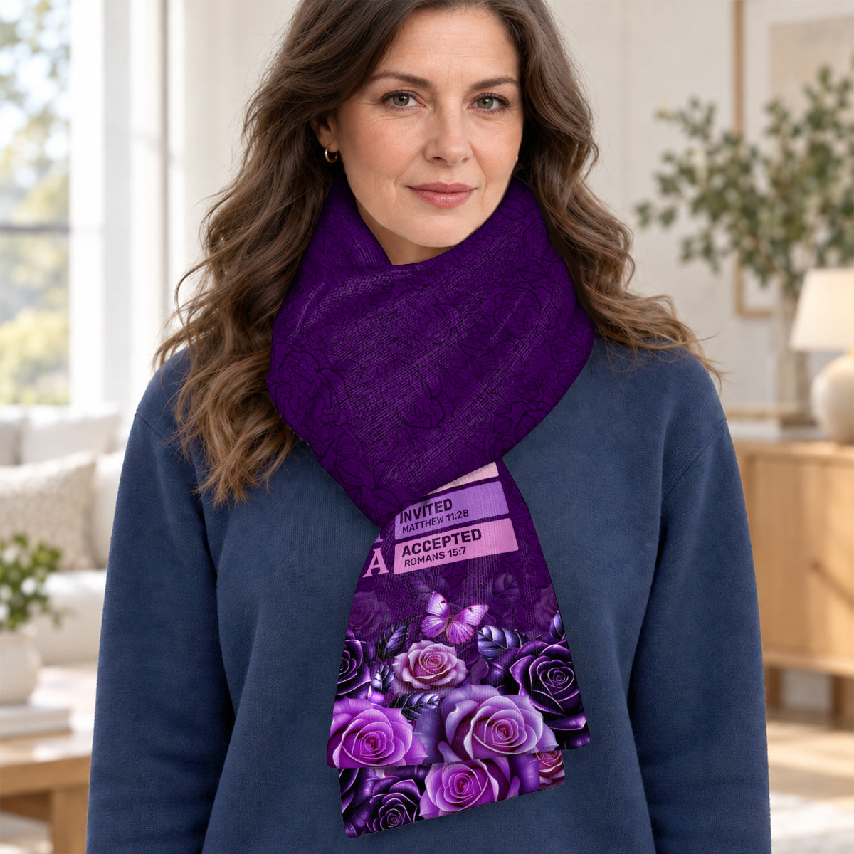I Can Do All Things Through Christ Who Strengthens Me, Gift For Women | Personalized Scarf
