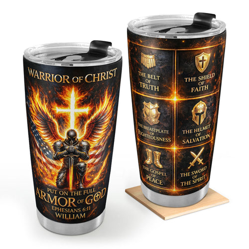 Warrior Of Christ | Personalized Stainless Steel Tumbler