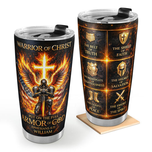 Warrior Of Christ | Personalized Stainless Steel Tumbler