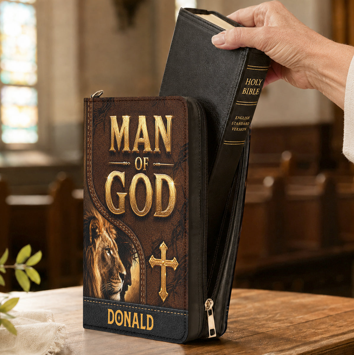Man Of God, Gift For Men | Personalized Bible Cover 