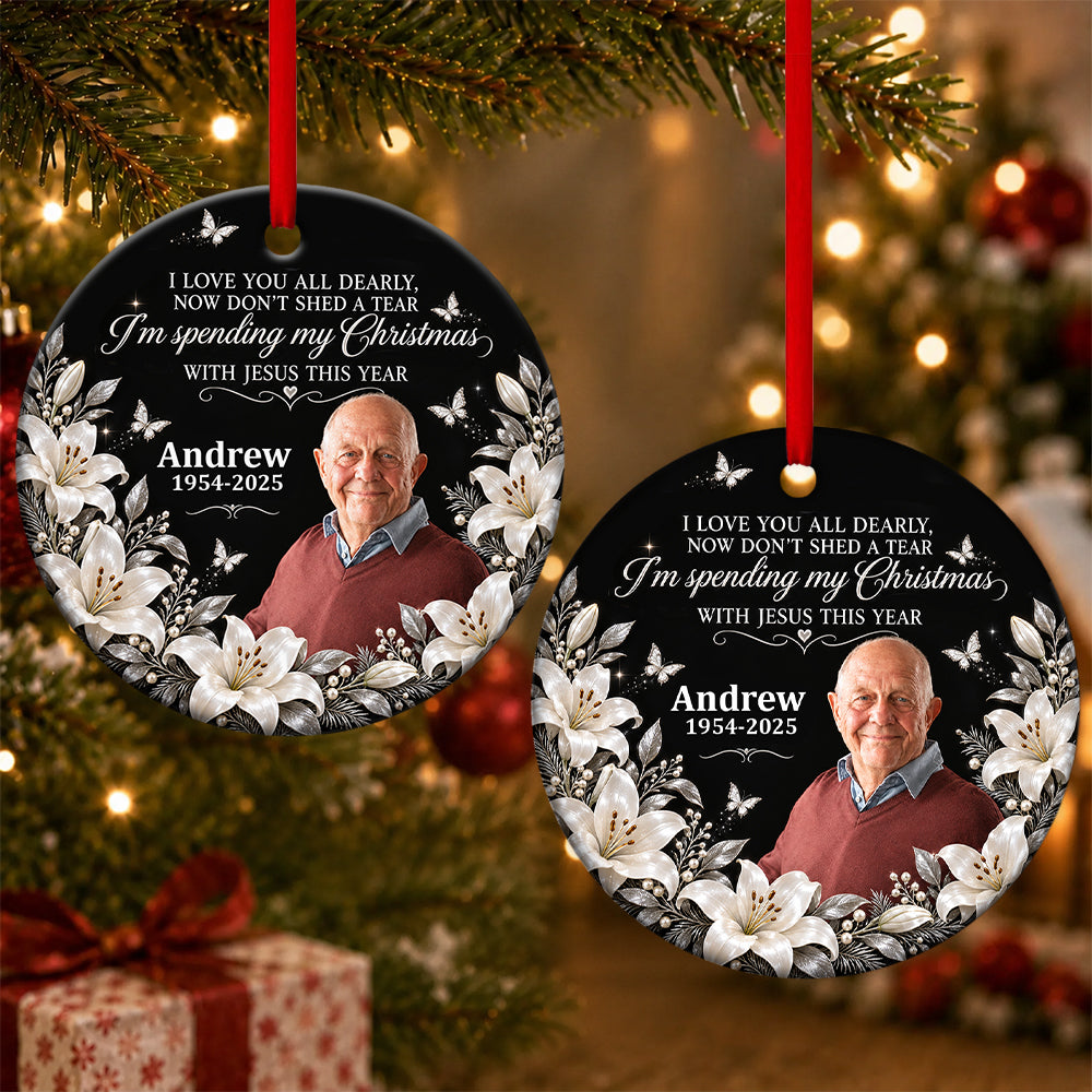 I Am Always With You, Gift For Family - Personalized Round Shaped Ceramic Ornament