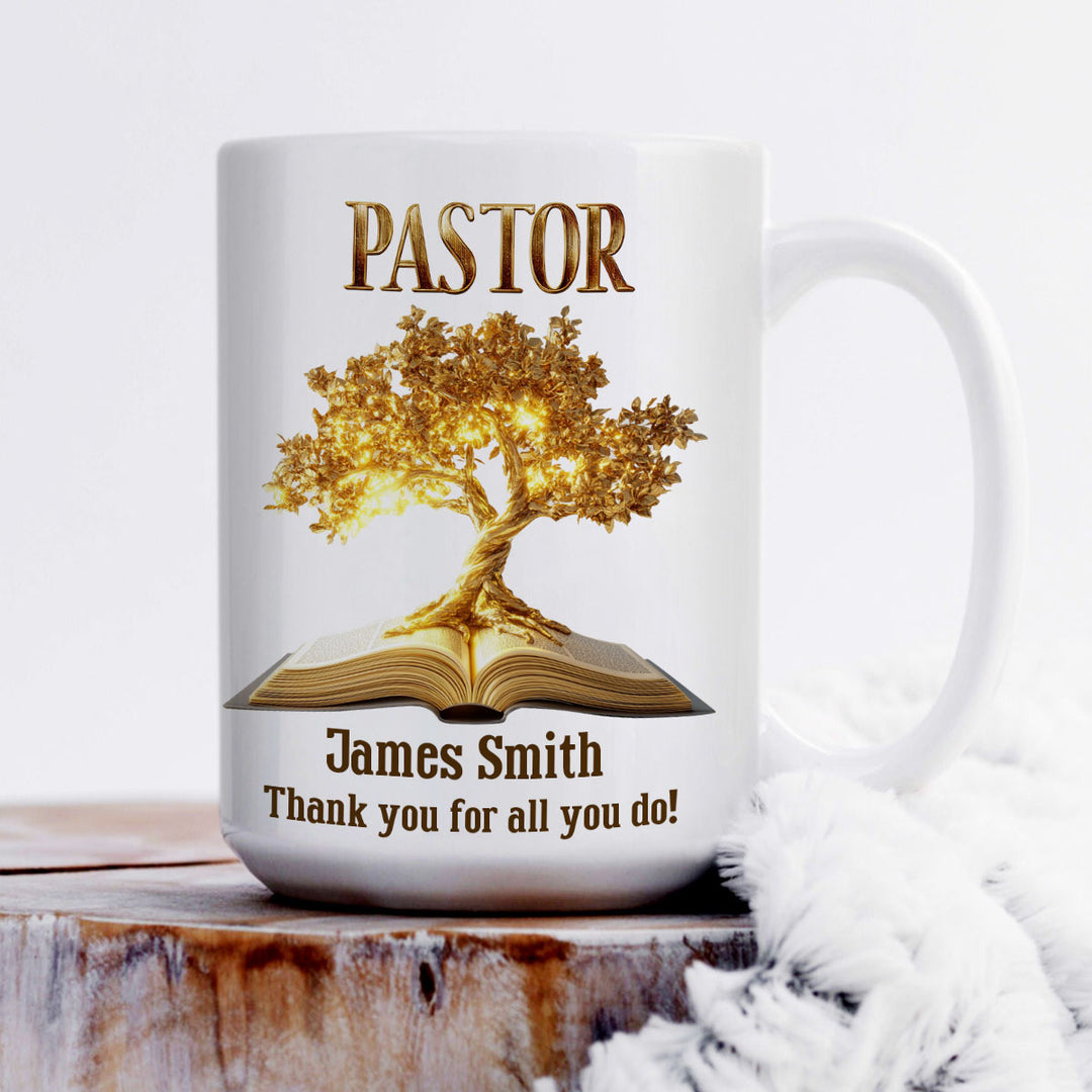 Thank You Pastor, Gift For Pastor | Personalized Ceramic Coffee Mug