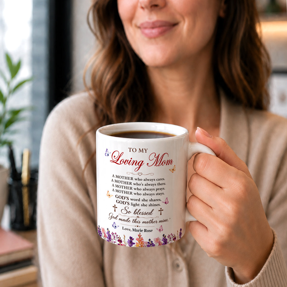 My Loving Mom, Gift For Mom | Personalized Ceramic Coffee Mug
